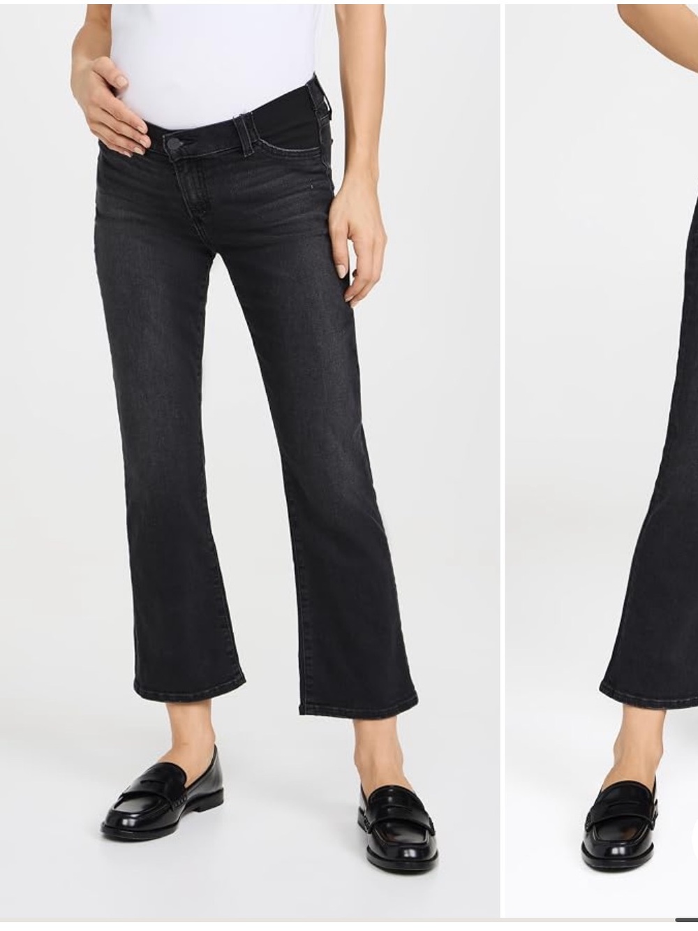 Joe's Jeans Black Crop Bootcut Maternity Jeans